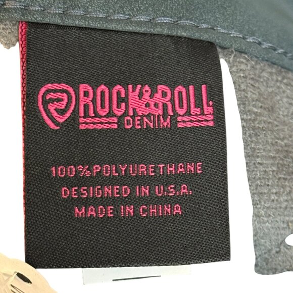 NEW Rock & Roll Denim Highrise PU Leather Bootcut Pants (26x34) - Picture 11 of 11